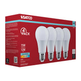 4Pk - Satco 12w A19 LED 4000K CCT 80 CRI Medium Base 120v Bulb_1
