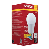 Satco 12w A19 LED 3000K CCT Medium Base 120v Bulb_1