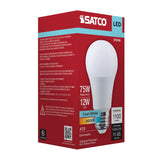 Satco 12w A19 LED 4000K CCT Medium Base 120v Bulb_1