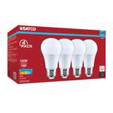 4Pk - Satco 14w A19 LED 5000K CCT 80 CRI Medium Base 120v Bulb_1