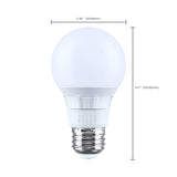 Satco 6w A19 LED 27K/30K/35K/40K/50K CCT 80 CRI Medium Base 120v Bulb_2