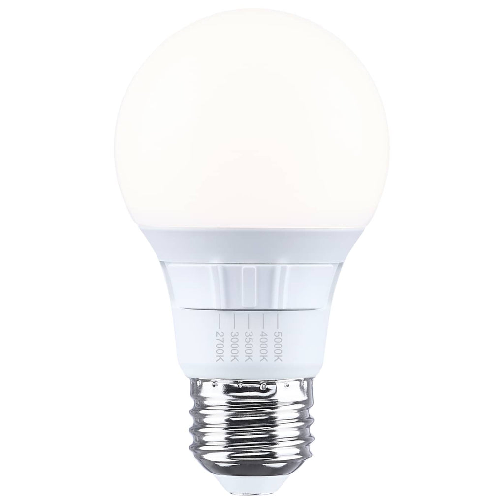 Satco 9.5w A19 LED 27K/30K/35K/40K/50K CCT 80 CRI Medium Base 120v Bulb