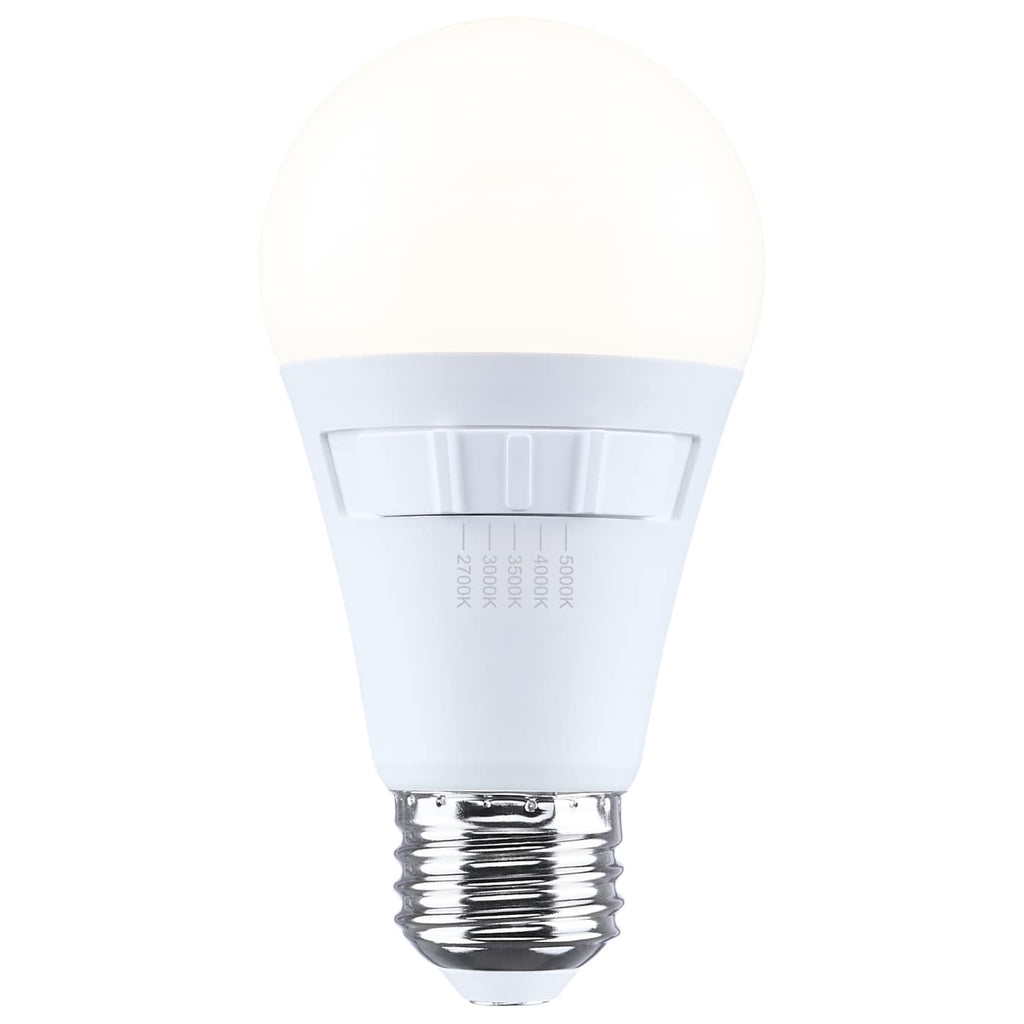 Satco 12w A19 LED 27K/30K/35K/40K/50K CCT 80 CRI Medium Base 120v Bulb