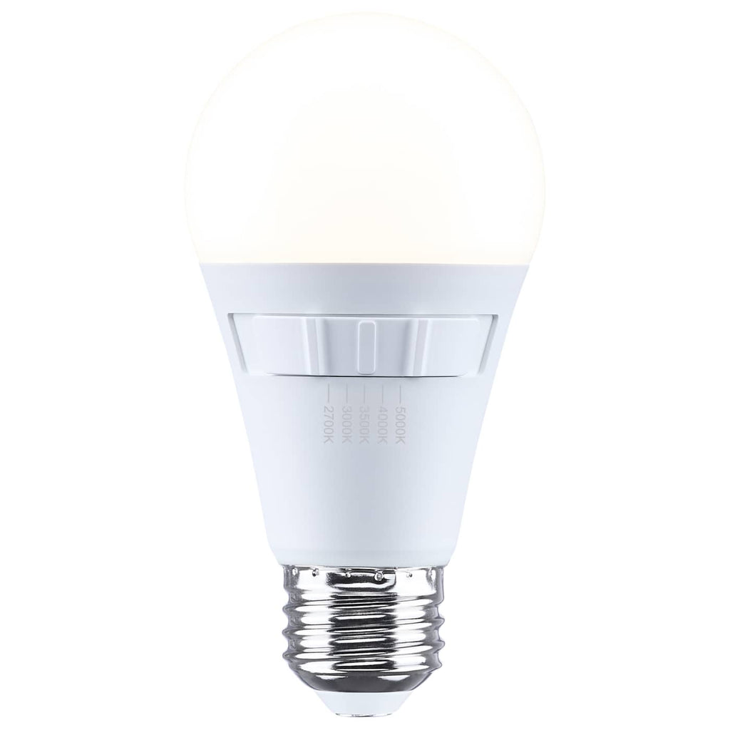 Satco 14w A19 LED 27K/30K/35K/40K/50K CCT 80 CRI Medium Base 120v Bulb