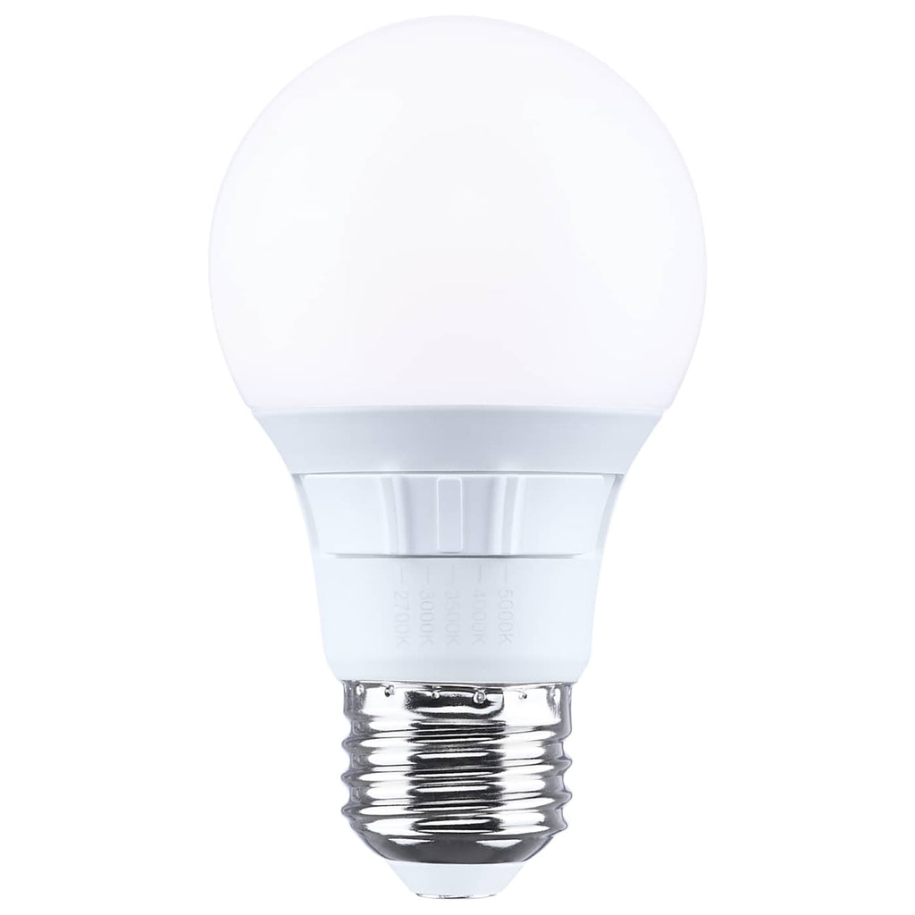 Satco 6w A19 LED 27K/30K/35K/40K/50K CCT Medium Base 120v Bulb