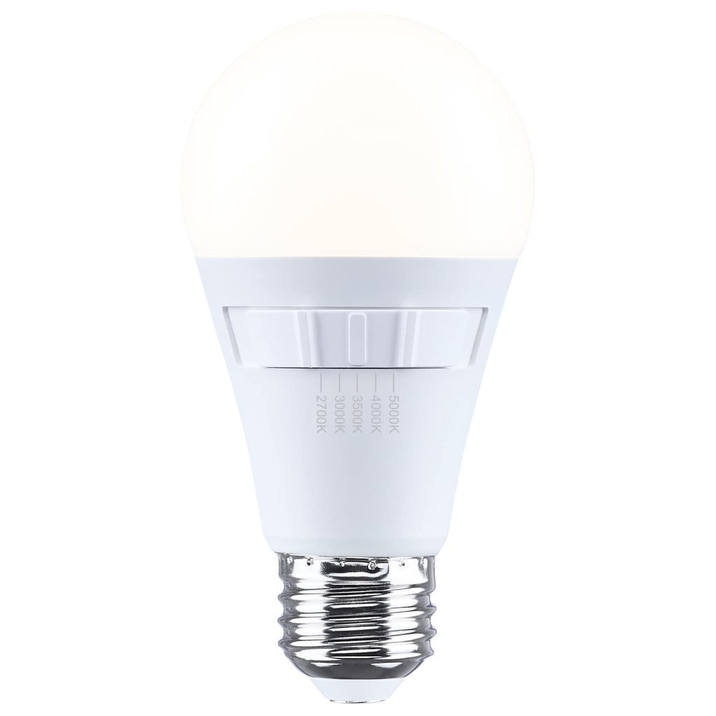 Satco 12w A19 LED 27K/30K/35K/40K/50K CCT Medium Base 120v Bulb