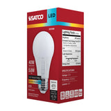 Satco 5.8w A19 LED 27K/30K/35K/40K/50K CCT Medium Base 120v Bulb - BulbAmerica