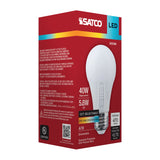 Satco 5.8w A19 LED 27K/30K/35K/40K/50K CCT Medium Base 120v Bulb_1