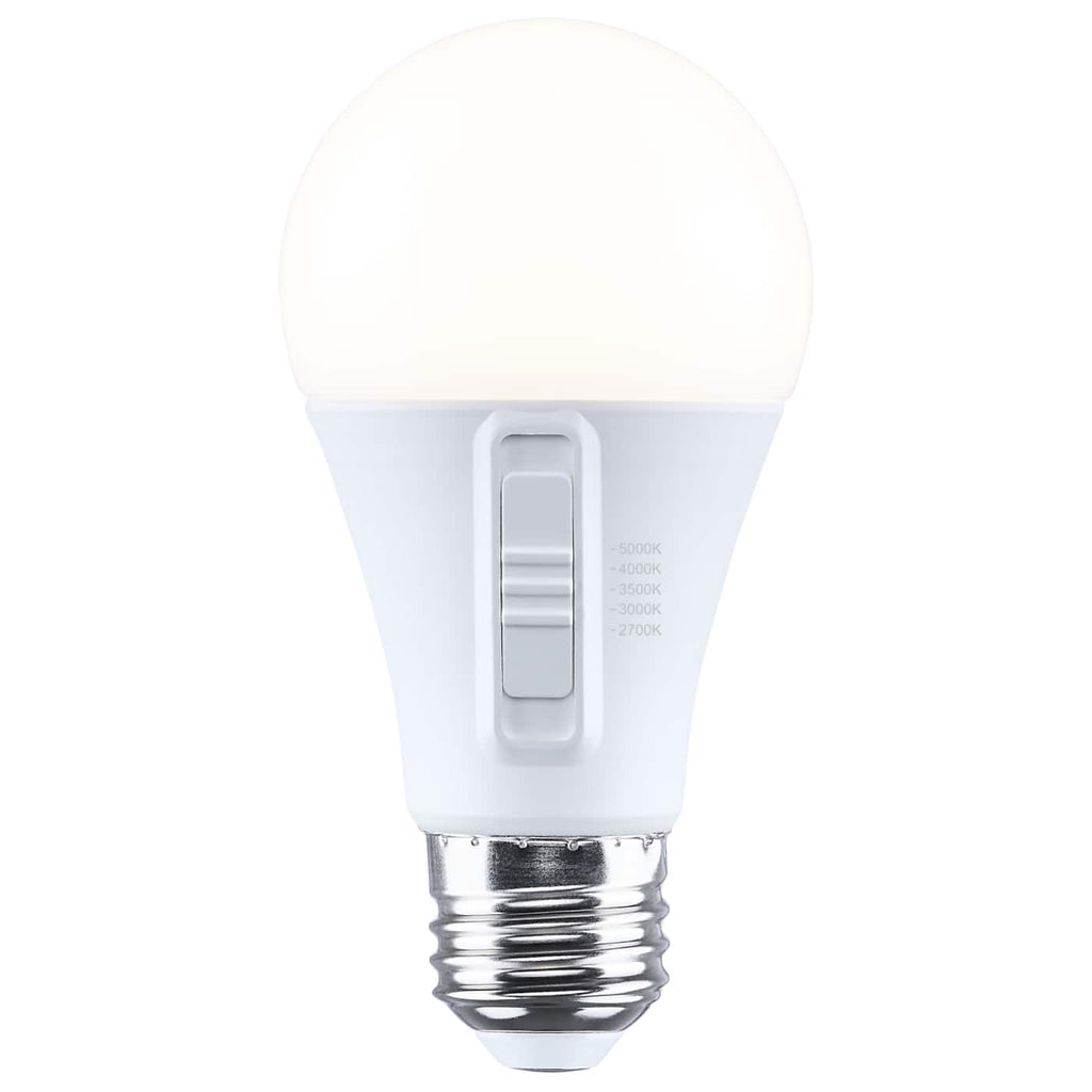Satco 11.9w A19 LED 27K/30K/35K/40K/50K CCT Medium Base 120v Bulb