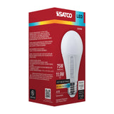 Satco 11.9w A19 LED 27K/30K/35K/40K/50K CCT Medium Base 120v Bulb_1
