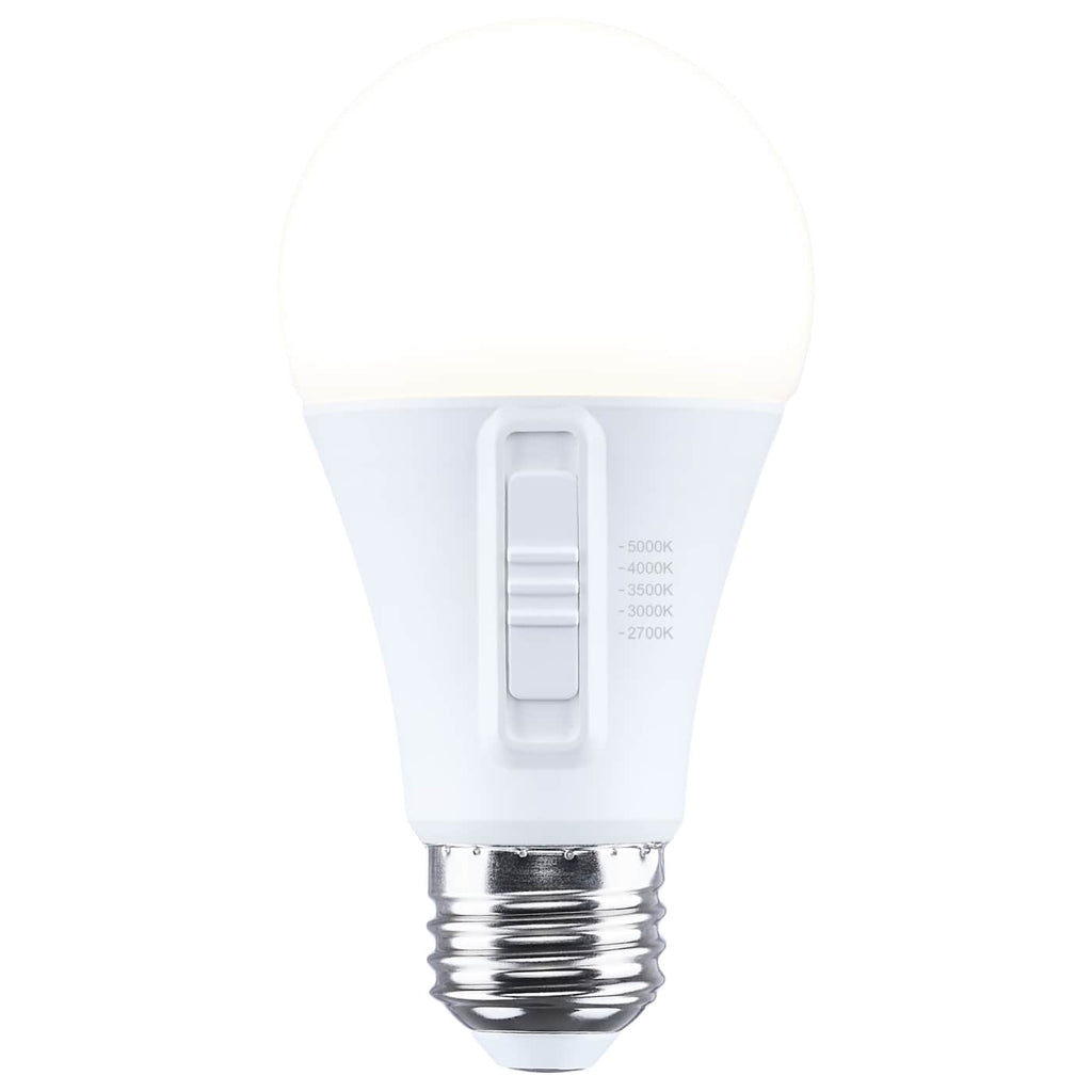 Satco 13.9w A19 LED 27K/30K/35K/40K/50K CCT Medium Base 120v Bulb