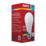 Satco 13.9w A19 LED 27K/30K/35K/40K/50K CCT Medium Base 120v Bulb_1