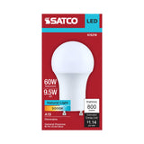 Satco 9.5w A19 LED 5000K CCT Bi Pin GU24 Base 120v Bulb_1