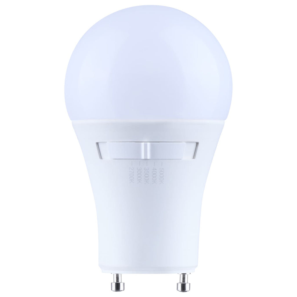 Satco 9.5w A19 LED 27K/30K/35K/40K/50K Bi Pin GU24 Base 120v Bulb