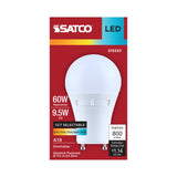 Satco 9.5w A19 LED 27K/30K/35K/40K/50K Bi Pin GU24 Base 120v Bulb_1