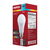 Satco 15/11/8/5w A19 LED 27K/30K/35K/40K/50K/65K 80 CRI Medium Base 120v Bulb_2