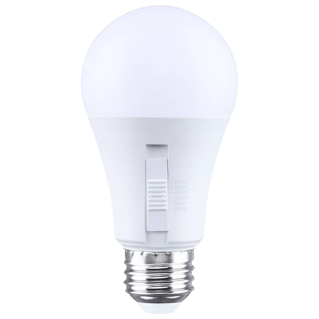 Satco 15/11/8/5w A19 LED 27K/30K/35K/40K/50K/65K Medium Base 120v Bulb