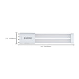 Satco 8.5w PLL LED 2G11 Base CCT Selectable Ballast Bypass 120-277v Bulb_1