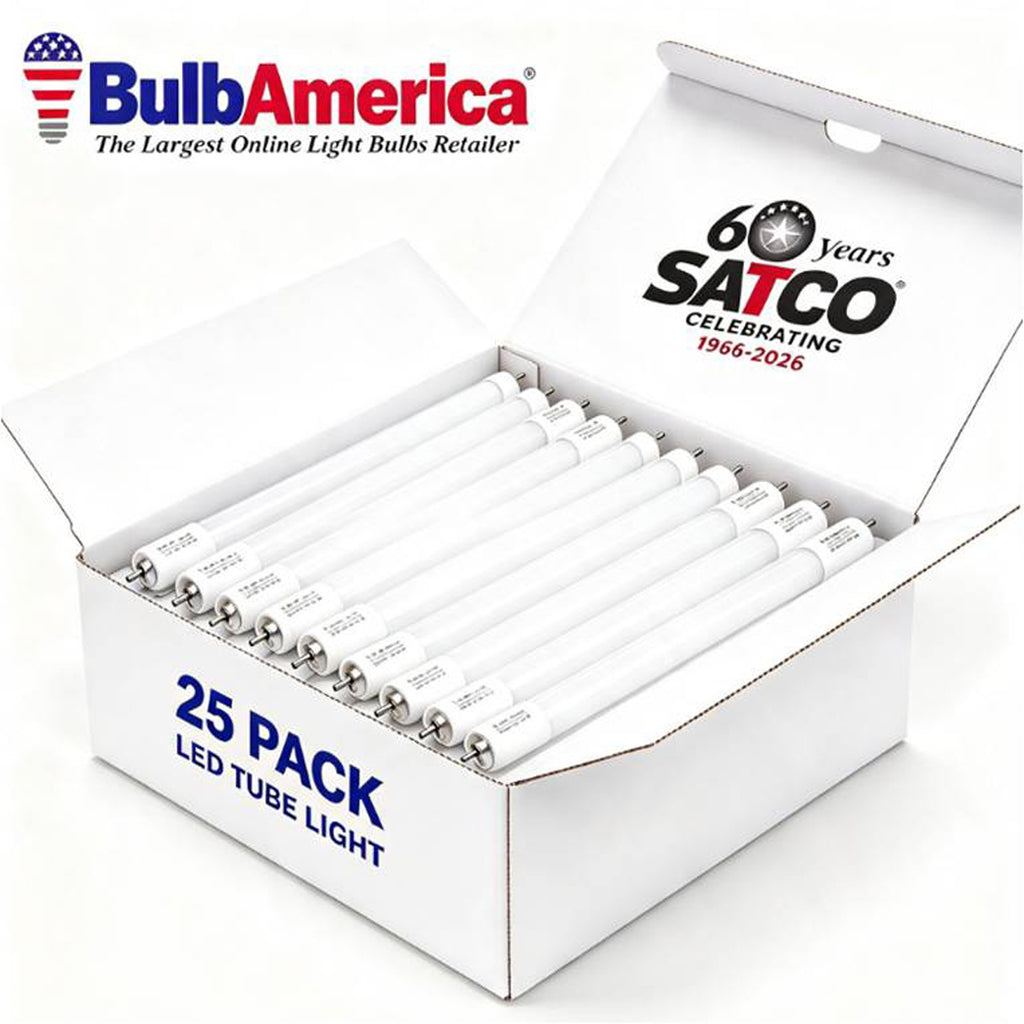 25Pk - Satco 9.5w 48-in T8 LED G13 Base 3000K CCT Type B  120-277v Tube