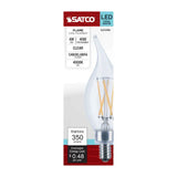 Satco 4w CA10 LED 4000K Candelabra Base Dimmable - 40w equiv_1