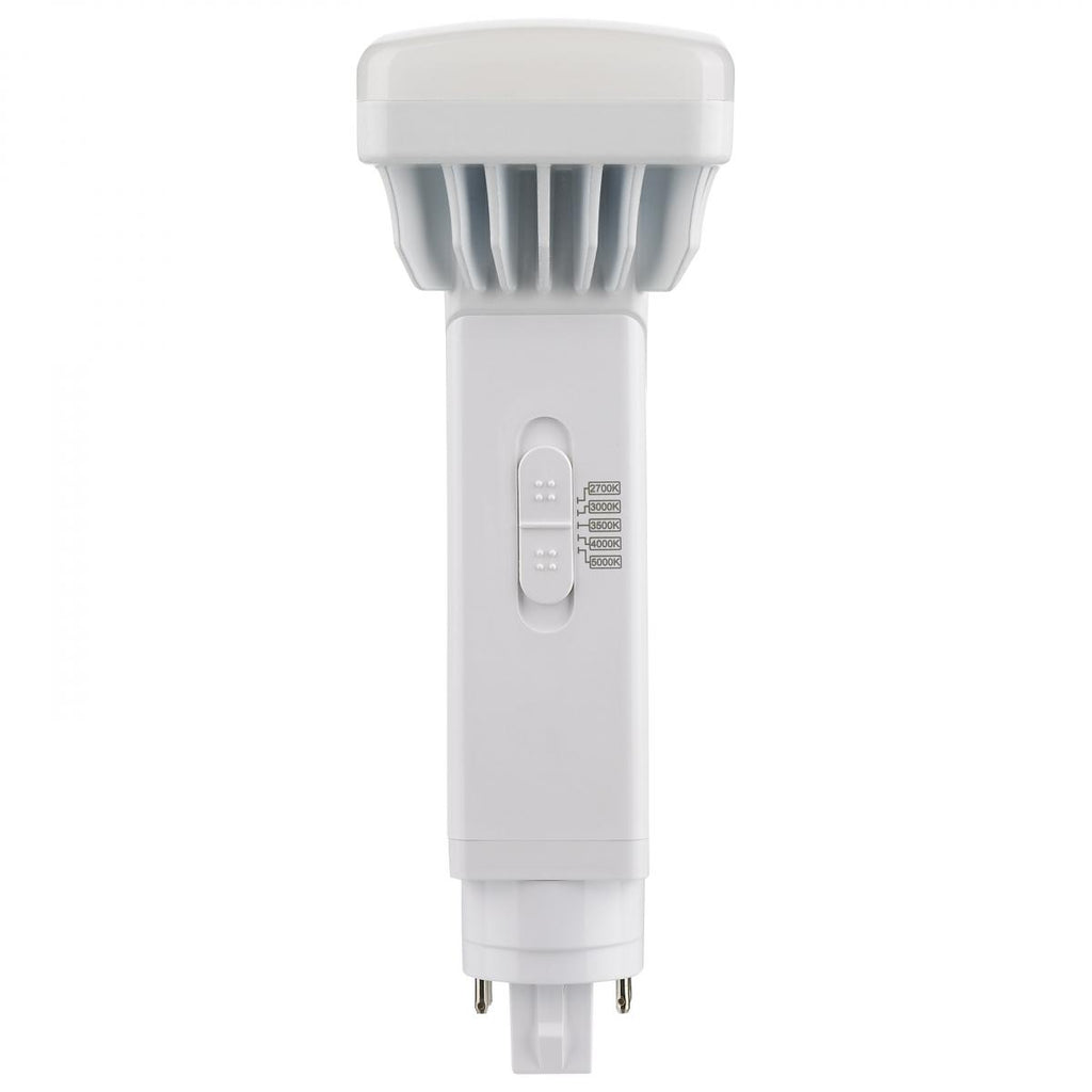 Satco 9w PL 4-Pin LED 1100Lm G24q Base 120-277v CCT Selectable White Finish Bulb