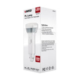 Satco 9w PL 4-Pin LED 1100Lm G24q Base 120-277v CCT Selectable White Finish Bulb_3