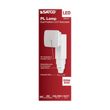 Satco 9w PL 2-Pin LED 1100Lm G24d Base 120-277v CCT Selectable White Finish Bulb_2