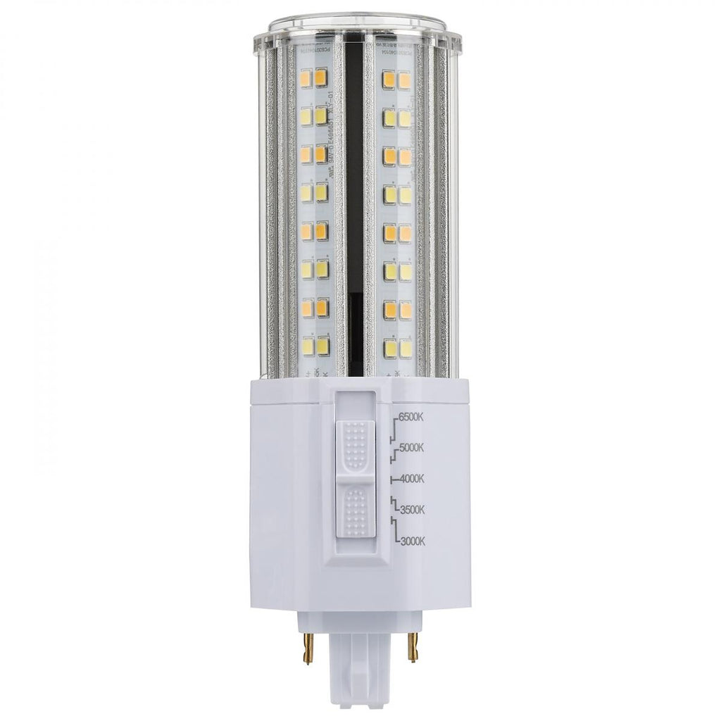 Satco 18w LED PL 2-Pin G24d CCT Tunable 120-277v White Finish Type B Bulb
