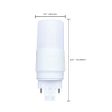 Satco 5w PL LED GX23 Base Frost Finish Type A/B Dual Ballast 3500K 120-277v Bulb_2