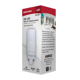 Satco 5w PL LED: GX23 Base Frost Finish Dual Ballast 4000K 120-277v Bulb - BulbAmerica