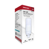 Satco 5w PL LED G24D Base Frost Finish Type A/B Dual Ballast 4000K 120-277v Bulb - BulbAmerica
