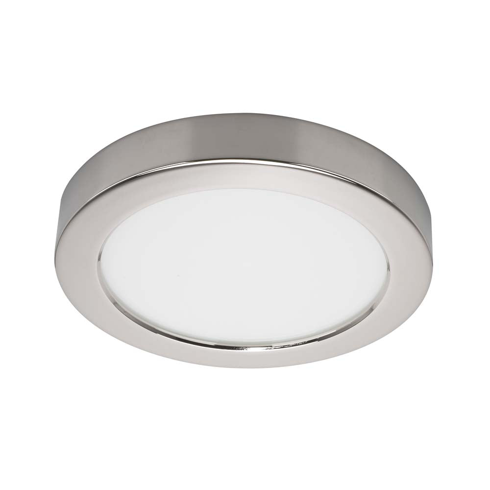 13.5 watt 7" Flush Mount LED Fixture 3000K Round Shape Polished Chrome Finish 120 volts