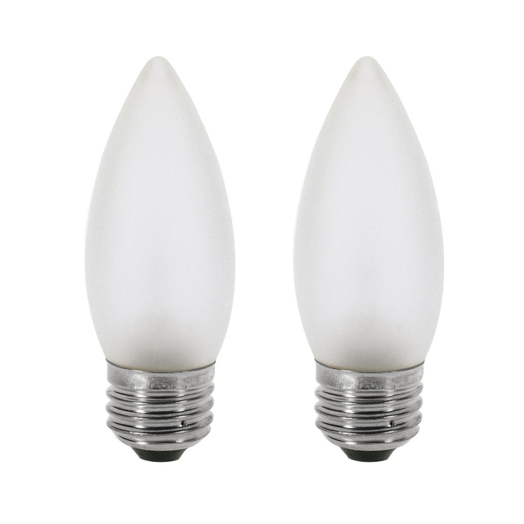 2Pk - Satco 4.5w B11 LED Frosted 350lm 2700k Warm White E26 Base Dimmable Bulb