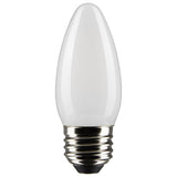 2Pk - Satco 4w B11 LED E26 Medium Base 5000K 120v Frosted Finish Bulb
