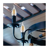 2Pk - Satco 5.5w CA10 LED E26 Medium Base 5000K 120v Clear Finish Bulb_1