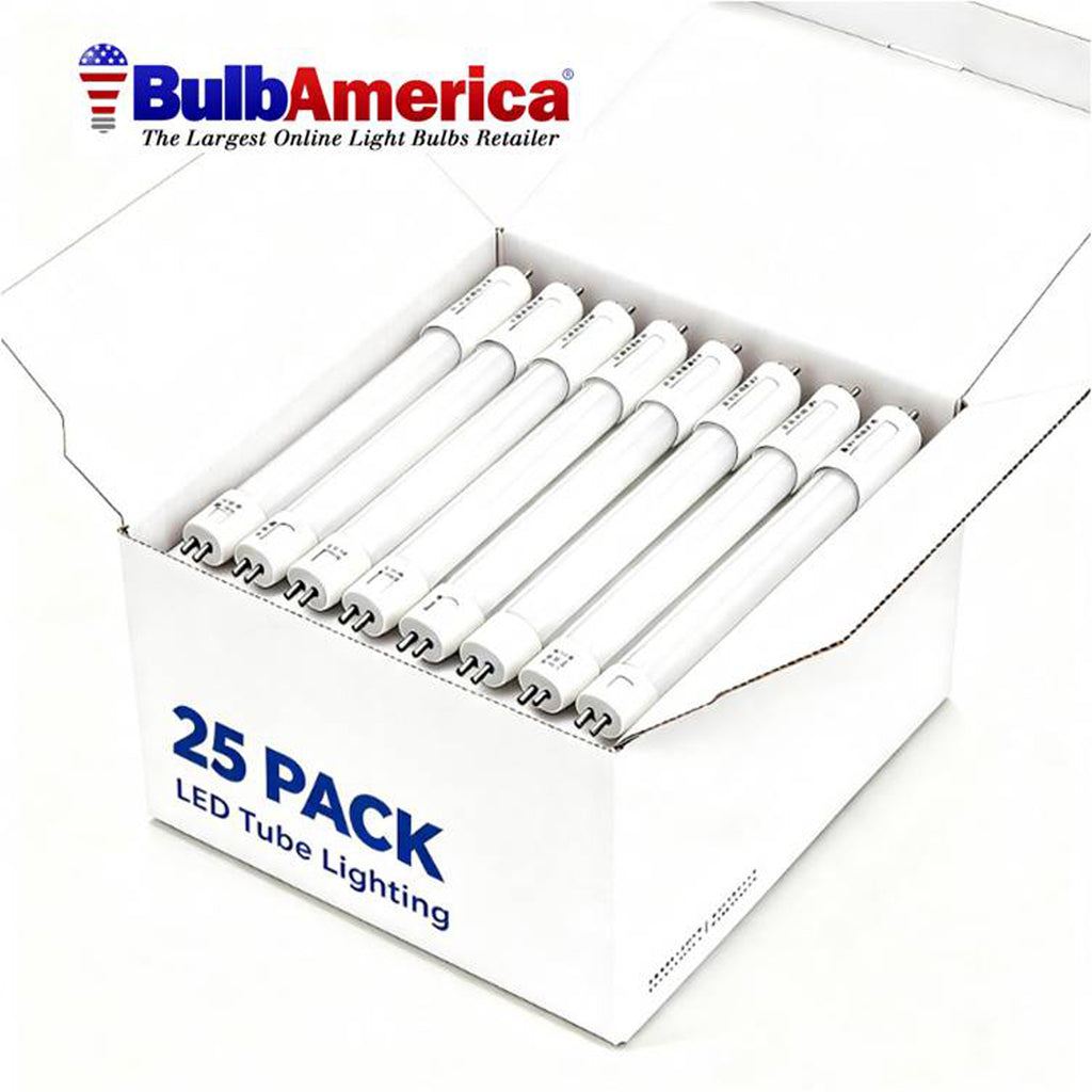 25Pk - Satco 7w 24-in T8  CCT Selectable G13 Type B 120-347v LED Tube Lamp