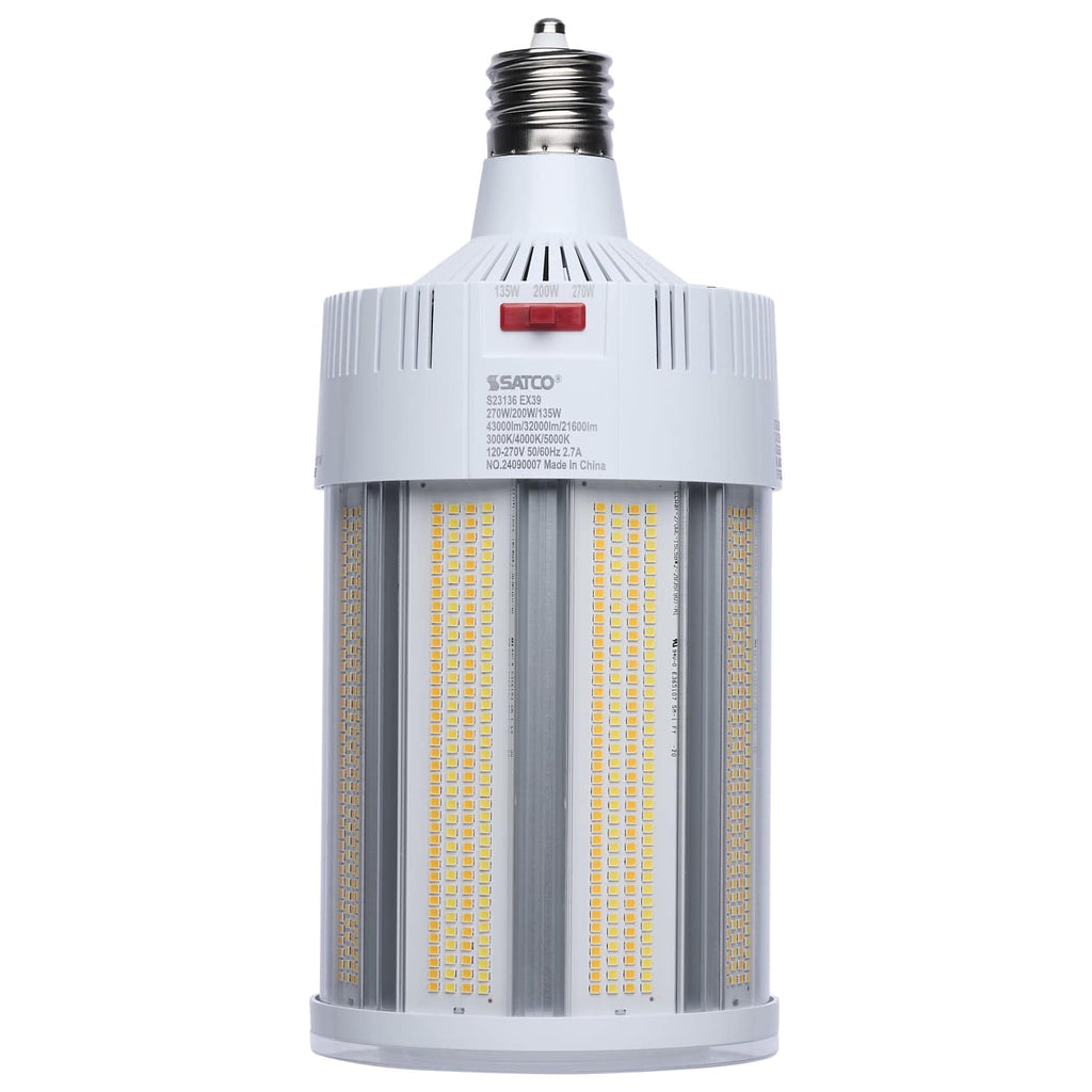 Satco LED Corncob CCT Selectable Mogul Base 120-277v 600w HID Replacement Bulb