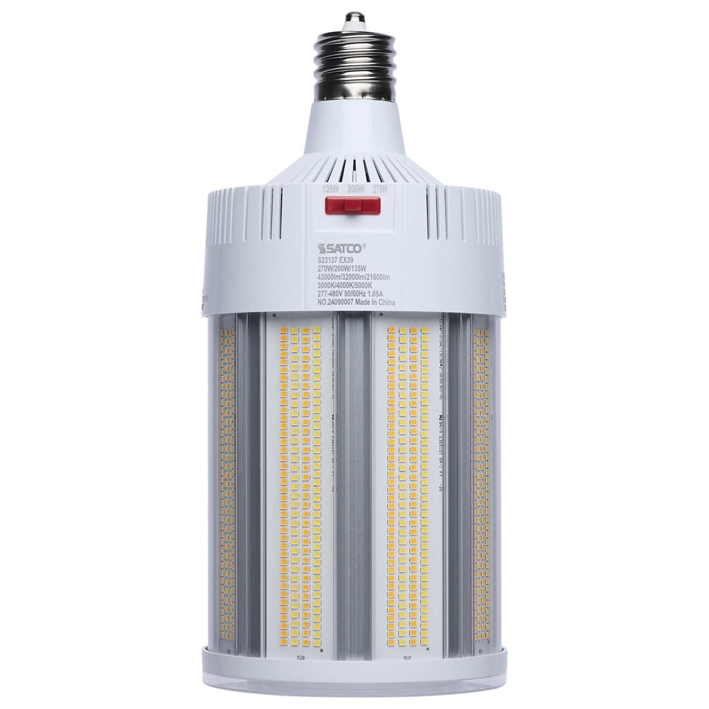 Satco LED Corncob CCT Selectable Mogul Base 277-480v 600w HID Replacement Bulb