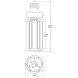 Satco LED HID Replacement 54/45/36 Wattage & CCT Selectable Mogul Base 100-277V_5