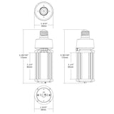 Satco LED HID Replacement 22/18/16 Wattage & CCT Selectable Medium Base 100-277V_5