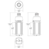 Satco LED HID Replacement 27/22/18 Wattage & CCT Selectable Medium Base 100-277V_5