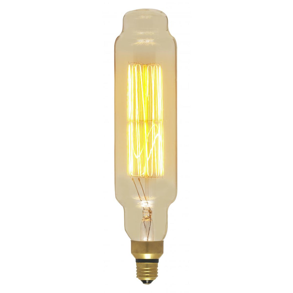 Satco 60w T24 Incandescent vintage style E26 Base 120v 2200K Amber Finish Bulb