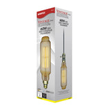 Satco 60w T24 Incandescent vintage style E26 Base 120v 2200K Amber Finish Bulb_3