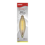 Satco 100w BT38 Incandescent vintage style E26 Base 120v 2200K Amber Finish Bulb_1