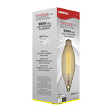 Satco 100w BT38 Incandescent vintage style E26 Base 120v 2200K Amber Finish Bulb_2