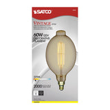 Satco 60w BT56 Incandescent vintage style E26 Base 120v 2200K Amber Finish Bulb - BulbAmerica