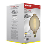 Satco 60w BT56 Incandescent vintage style E26 Base 120v 2200K Amber Finish Bulb_2