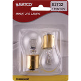 Satco 26.9w miniature S8 Single Contact Bayonet base 12.8v Clear Finish Bulb_2