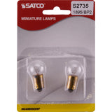 2Pk - Satco 3.78w miniature G4-1/2 2000 Miniature Bayonet base 14v Clear Bulb_2