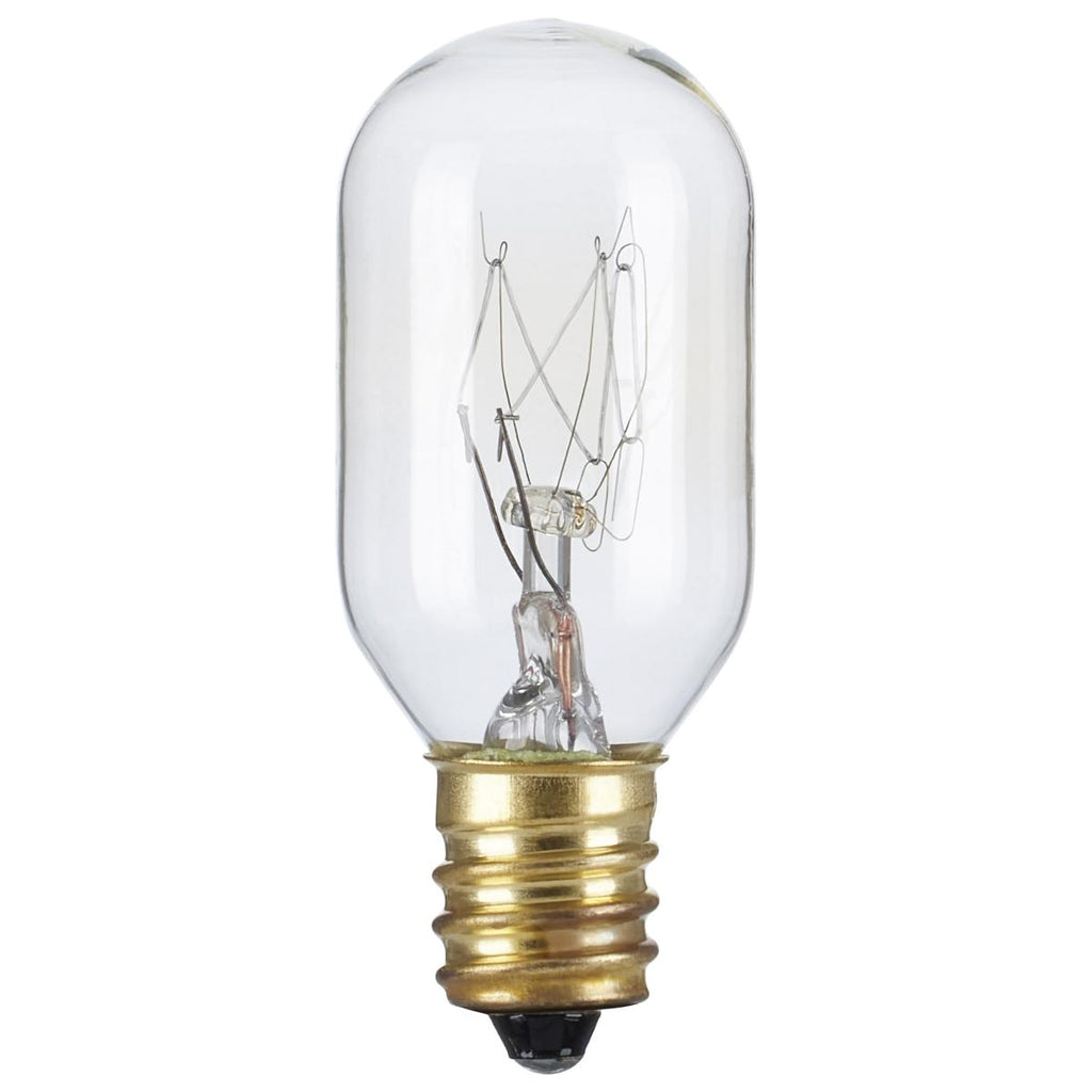 Satco 25w T7 Incandescent 130v Candelabra base Clear Finish Bulb